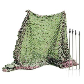 Sæt med 6x2,4m camouflagenet og 4 stk Huntcom hide poles
