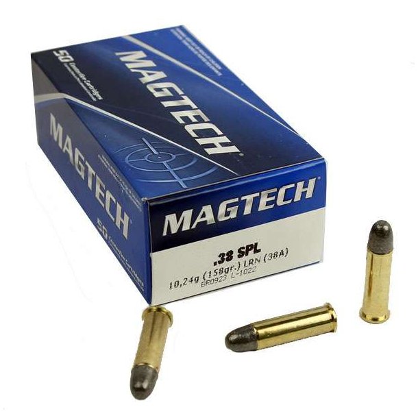 Magtech 38SPL 10.24g/158gr LRN Pistolammunition.