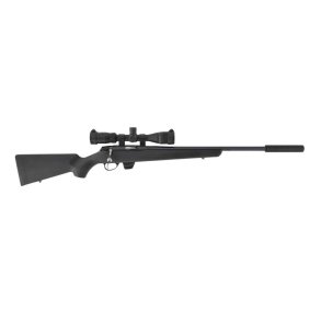 Tikka T1X 17HMR Salonriffel Med S&L Lyddæmper Og 2-7x32 Sigtekikkert